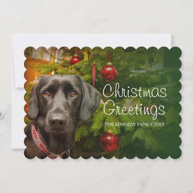 Cartes Pour Fêtes Annuelles Femme noire Labrador Retriever (Devant)