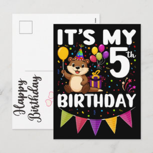 Cartes Pour Fêtes Annuelles Femme qui fête son anniversaire Fille Enfants Fami