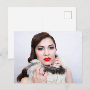 Cartes Pour Fêtes Annuelles Femme rétro magnifique