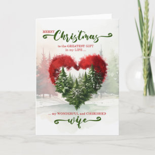 Cartes Pour Fêtes Annuelles Femme Romantique Noël Woodland Coeur