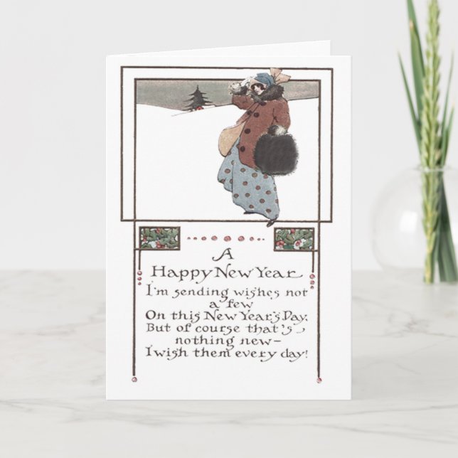 Cartes Pour Fêtes Annuelles Femme Snow Holly (Devant)