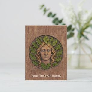 Cartes Pour Fêtes Annuelles Femme verte - Bois