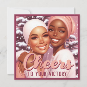 Cartes Pour Fêtes Annuelles Femmes Afro-Américaines Survivantes du Cancer Past