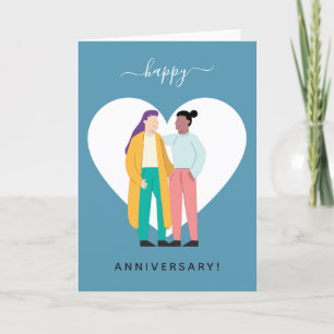 Cartes Pour Fêtes Annuelles Femmes gaies Couple Mariage Anniversaire Coeur Rom