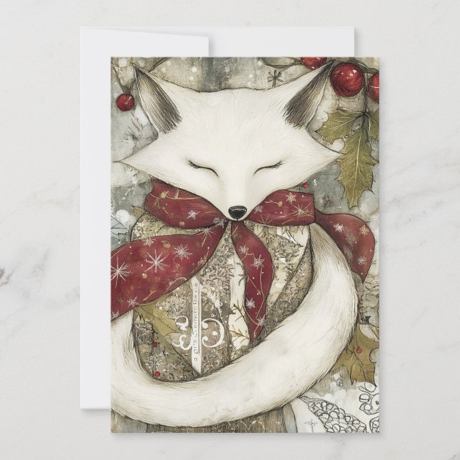 Cartes Pour Fêtes Annuelles Fen the Fox | Woodland Whimsy Holiday Card (Devant)