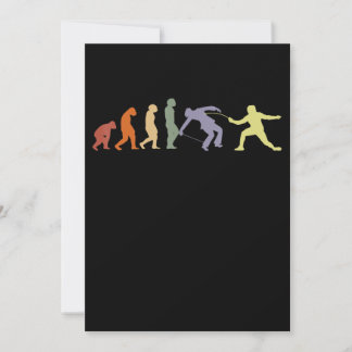Cartes Pour Fêtes Annuelles Fencing Game jeu fencer sport Evolution Vintage