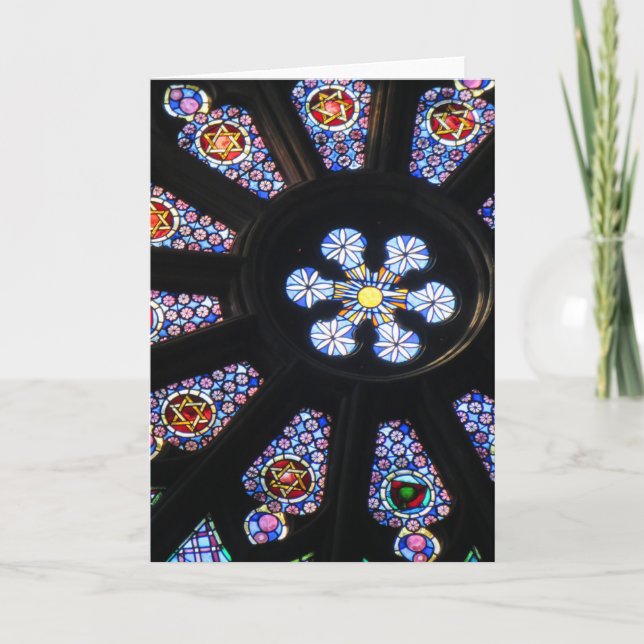 Cartes Pour Fêtes Annuelles Fenêtre à Barcelone (Devant)