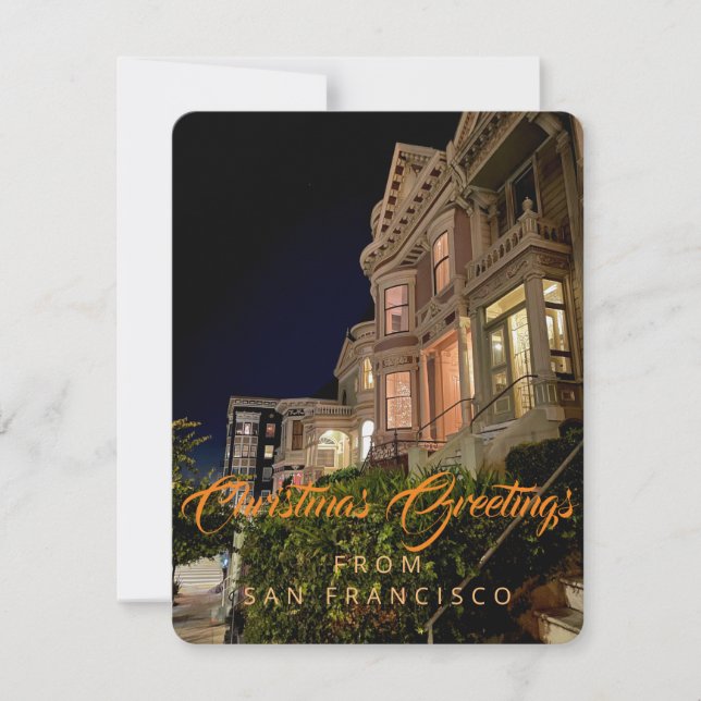 Cartes Pour Fêtes Annuelles Fenêtres festives de Dames peintes à San Francisco (Devant)