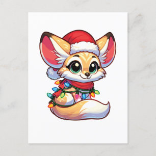 Cartes Pour Fêtes Annuelles Fennec Joyeux Noël Animaux Mignons Fennecs