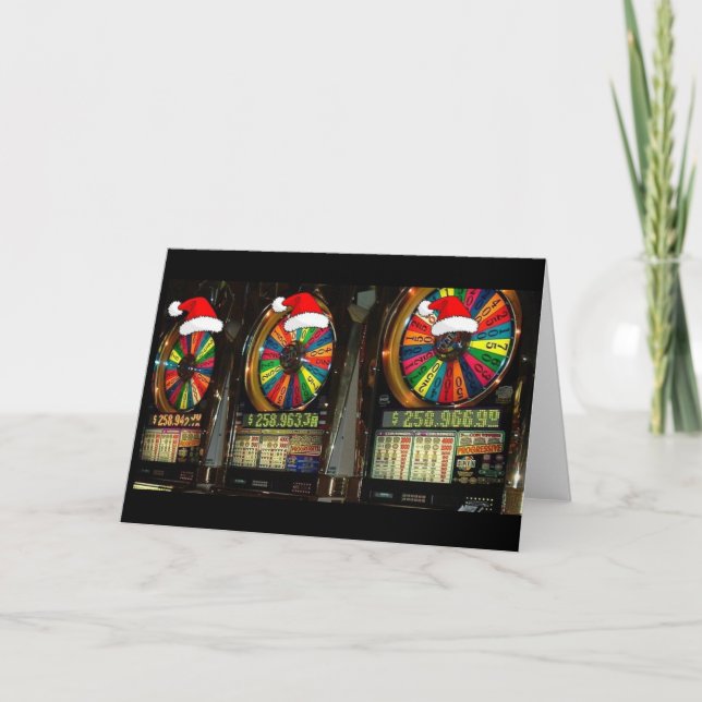 Cartes Pour Fêtes Annuelles Fentes de Noël à Las Vegas (Devant)