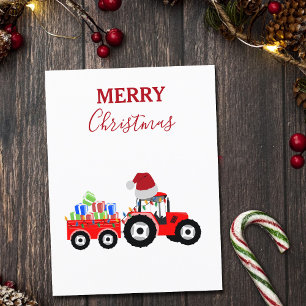 Cartes Pour Fêtes Annuelles Ferme de camions Red Christmas Truck