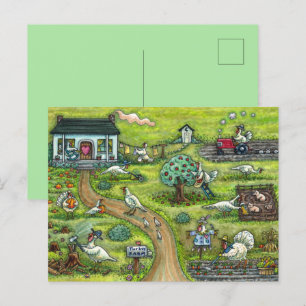 CARTES POUR FÊTES ANNUELLES FERME DE TURQUIE, PAYS HUMOUR MERCI AUX OISEAUX
