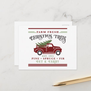 Cartes Pour Fêtes Annuelles Ferme des arbres de Noël frais