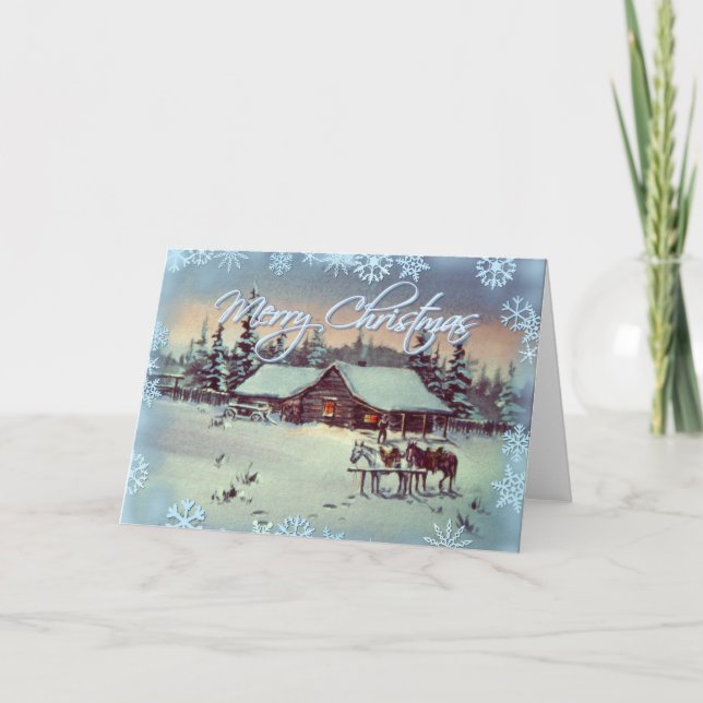 Cartes Pour Fêtes Annuelles FERME D'HIVER par SHARON SHARPE (Devant)