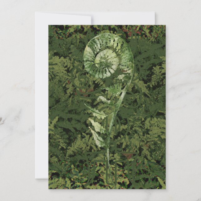 Cartes Pour Fêtes Annuelles Fern (Devant)