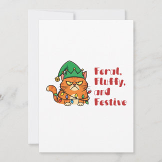 Cartes Pour Fêtes Annuelles Féroce, Fourrure, et Festif
