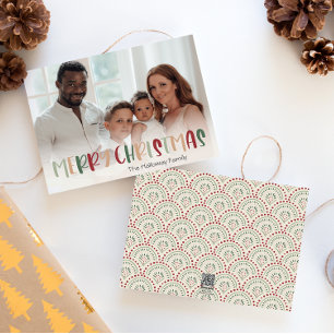 Cartes Pour Fêtes Annuelles Festif de Noël coloré pleine photo