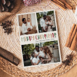 Cartes Pour Fêtes Annuelles Festif Décontracté coloré Noël Bold Trois photos<br><div class="desc">Cette carte de vacances festive décontractée et colorée Noël audacieuse trois photos est parfaite pour votre accueil de Noël amusant, créatif et lumineux. C'est une police moderne unique et ludique en rouge, tan boho, et vert clair et foncé, pour une agréable sensation de saison. Si vous cherchez à égayer l'hiver...</div>