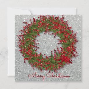 Cartes Pour Fêtes Annuelles Festif Holiday Wreath