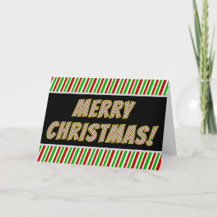 Cartes Pour Fêtes Annuelles Festif "JOYEZ NOËL !" + Grandes Têtes De Noël