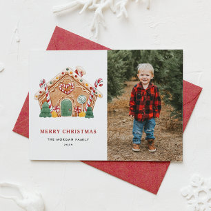 Cartes Pour Fêtes Annuelles Festif Maison en pain d'épices Noël