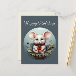 Cartes Pour Fêtes Annuelles Festif Noël ajouter le texte Pays souris