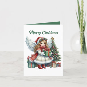Cartes Pour Fêtes Annuelles Festif Noël Angel ajouter un message
