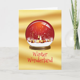 Cartes Pour Fêtes Annuelles Festif Noël Globe des neiges Hiver Wonderland