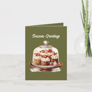 Cartes Pour Fêtes Annuelles Festif Noël personnalisable cupcakes gâteaux