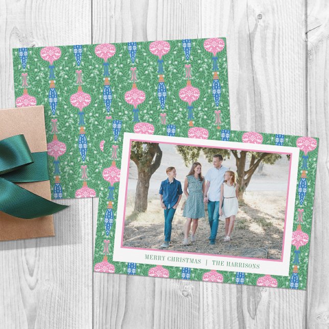 Cartes Pour Fêtes Annuelles Festif ornements de Noël Motif Photo (Créateur téléchargé)