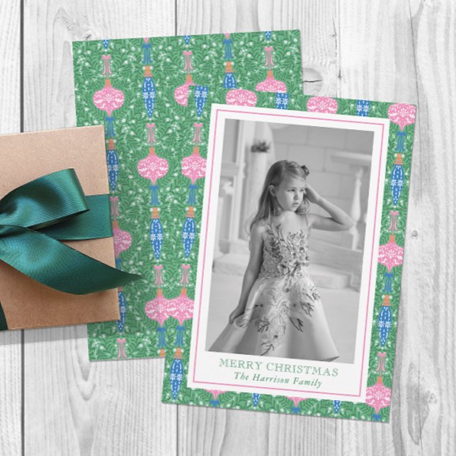 Cartes Pour Fêtes Annuelles Festif ornements de Noël Motif Photo (Créateur téléchargé)