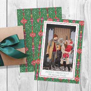 Cartes Pour Fêtes Annuelles Festif ornements de Noël Motif Photo