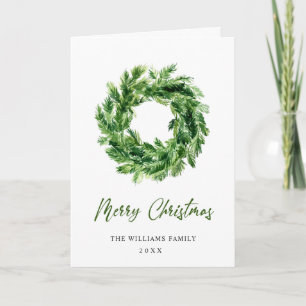 Cartes Pour Fêtes Annuelles Festif Pine Branche Wreath Noël