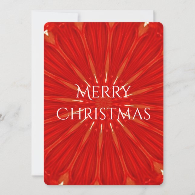 Cartes Pour Fêtes Annuelles Festif Rouge brillant lumières de Noël Kaleidoscop (Devant)