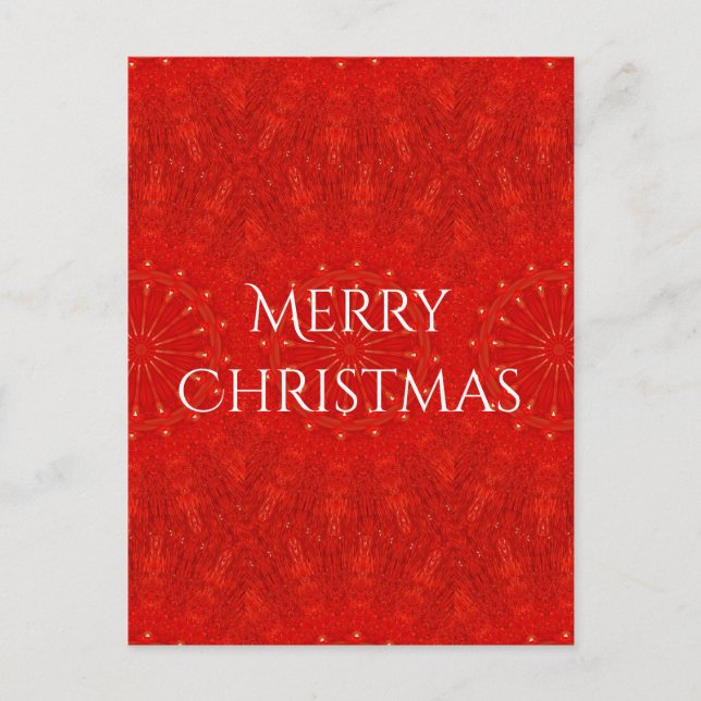 Cartes Pour Fêtes Annuelles Festif Rouge brillant lumières de Noël Kaleidoscop (Devant)