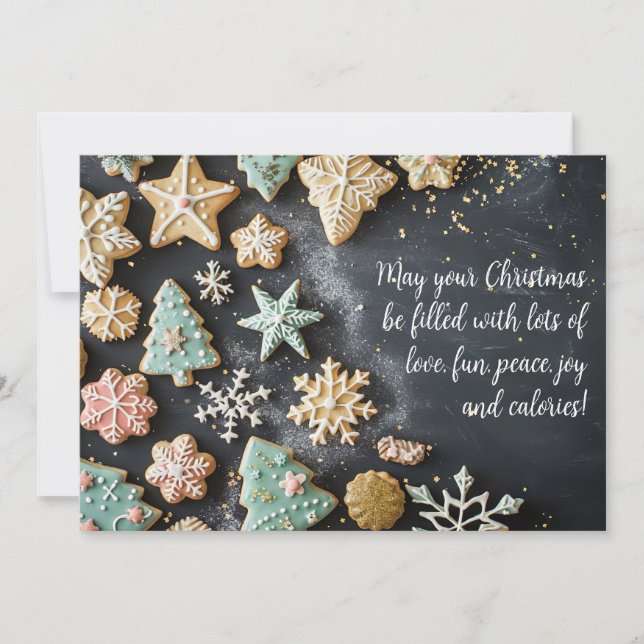 Cartes Pour Fêtes Annuelles Festiny Funny Christmas Cookie Greeting Card (Devant)