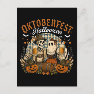 Cartes Pour Fêtes Annuelles Festival de bière effrayant d'Oktoberfest Hallowee