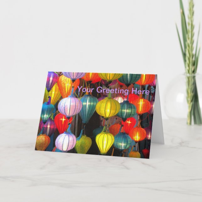 Cartes Pour Fêtes Annuelles Festival des Lanternes Hoi An Vietnam (Devant)