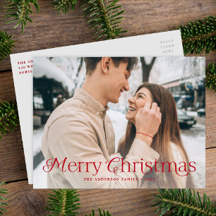 Cartes Pour Fêtes Annuelles Festivale Elegance Rouge Joyeux Noël Photo