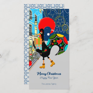 Cartes Pour Fêtes Annuelles Festivals de Noël avec le coq portugais