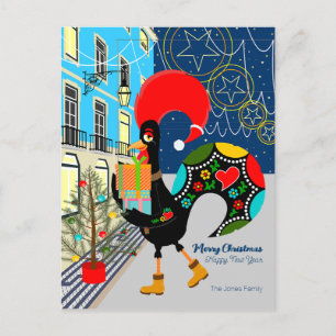 Cartes Pour Fêtes Annuelles Festivals de Noël avec le coq portugais