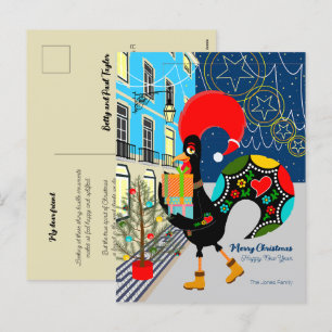 Cartes Pour Fêtes Annuelles Festivals de Noël avec le coq portugais