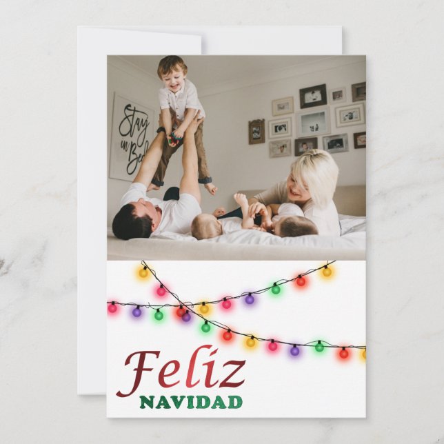 Cartes Pour Fêtes Annuelles Festivals Feliz Navidad Photo espagnole (Devant)