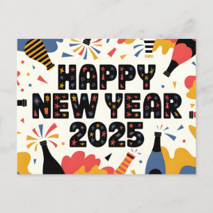 Cartes Pour Fêtes Annuelles Festive Bonne Année 2025 Graphique