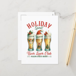 Cartes Pour Fêtes Annuelles Festive Christmas beer club ajouter le message