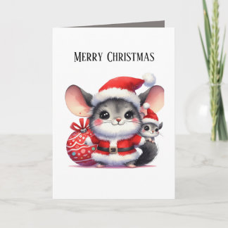 Cartes Pour Fêtes Annuelles Festive Christmas mice add message