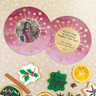 Cartes Pour Fêtes Annuelles Festive Christmas Star : Red and Gold Photo