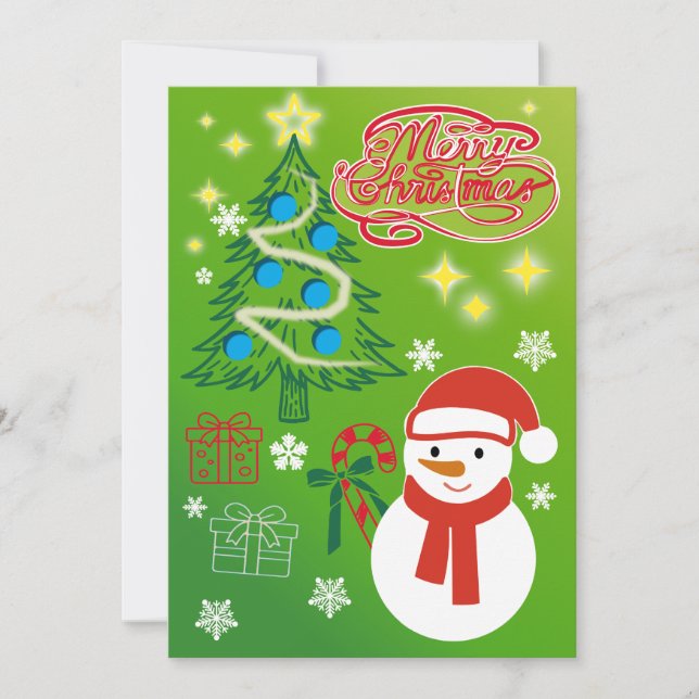 Cartes Pour Fêtes Annuelles Festive Christmas Tree Holiday Greeting Card (Devant)