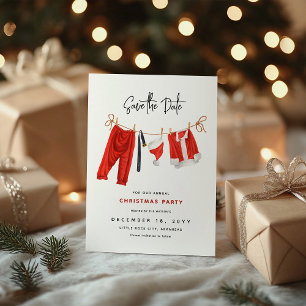 Cartes Pour Fêtes Annuelles Festive Clothesline Fête de Noël Enregistrer la da