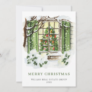 Cartes Pour Fêtes Annuelles Festive Country House Christmas Corporate Greeting